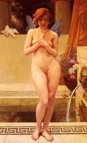 Guillaume Seignac Nymph at the Fountain china oil painting image